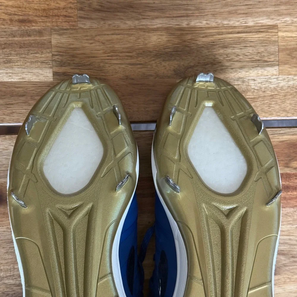 Adidas Adizero Afterburner 4 Baseball Cleats Royal Blue Gold CG5149 Mens 12.5